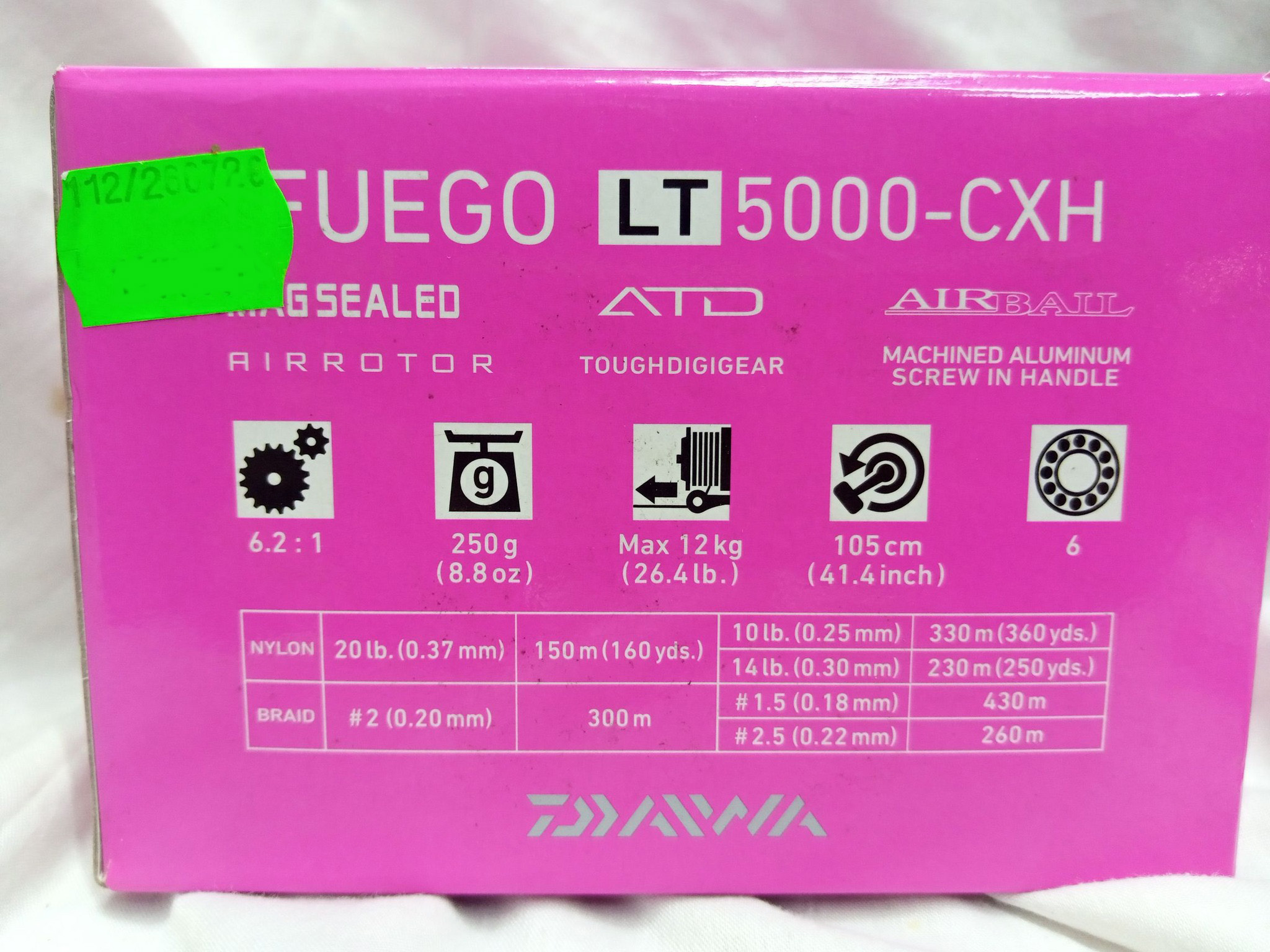 Moulinet spinning pêche aux leurres en mer Daiwa Fuego CS LT 5000-CXH