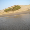 La plage de IGGIN SDIST AGD AGOUN  sud de l'embouchure de l'oued Souss.